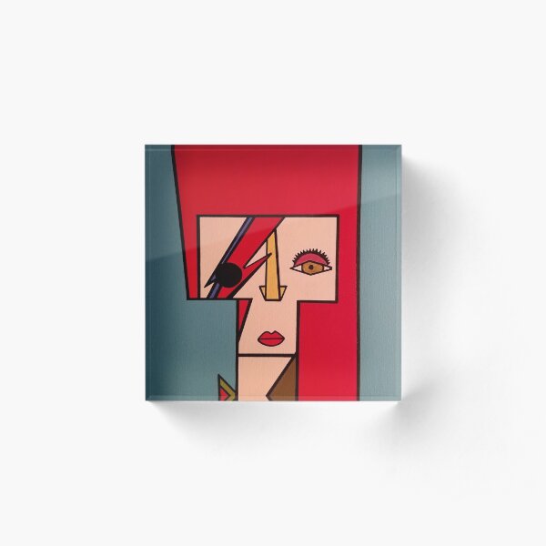 Ziggy Stardust Acrylic Block