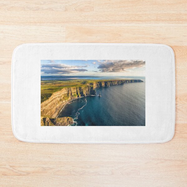 Item preview, cliffs of moher birds eye aerial drone panoramic view county clare ireland. wild atlantic way designed and sold by Nollaig Ó Mórdha  Up The Banner Photography.