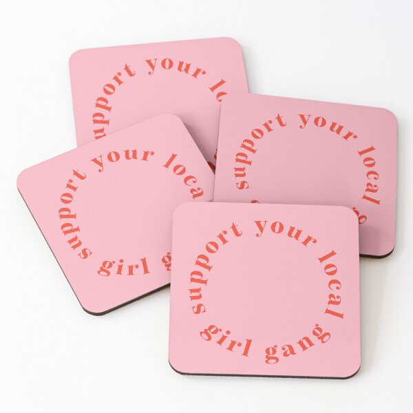 Item preview, Support Your Local Girl Gang Circular in Red and Pink designed and sold by neopop.