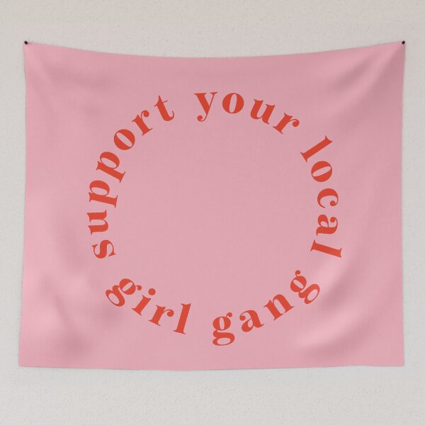 Item preview, Support Your Local Girl Gang Circular in Red and Pink designed and sold by neopop.