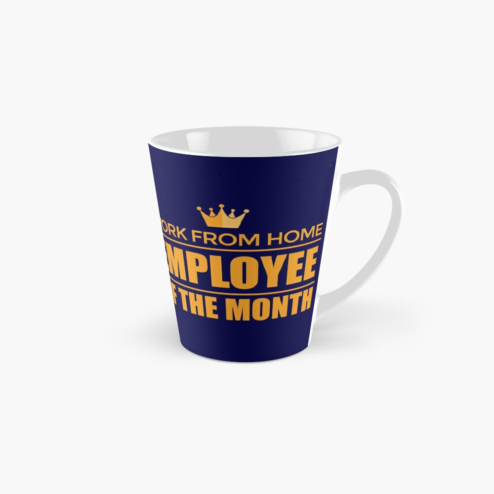  Work From Home Employee Of The Month Mug, Best Gifts For Boss  Employee Employer Co-Worker Colleague, Funny Pandemic Teleworking Award  Joke Humor Coffee Mug, 11 Oz Black Handle Accent Ceramic Mug 