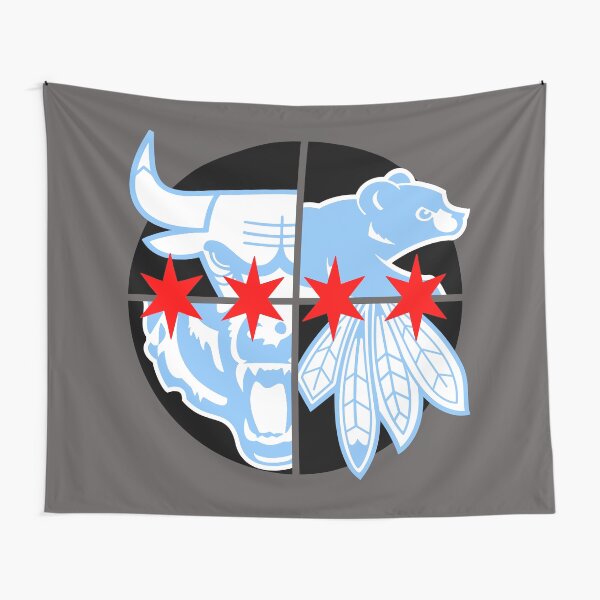 Northside Sports Teams with Chicago Flag Tapestry