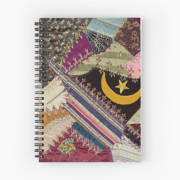 Item preview, COLORFUL CRAZY QUILT WITH CRESCENT MOON AND STAR designed and sold by BulganLumini.