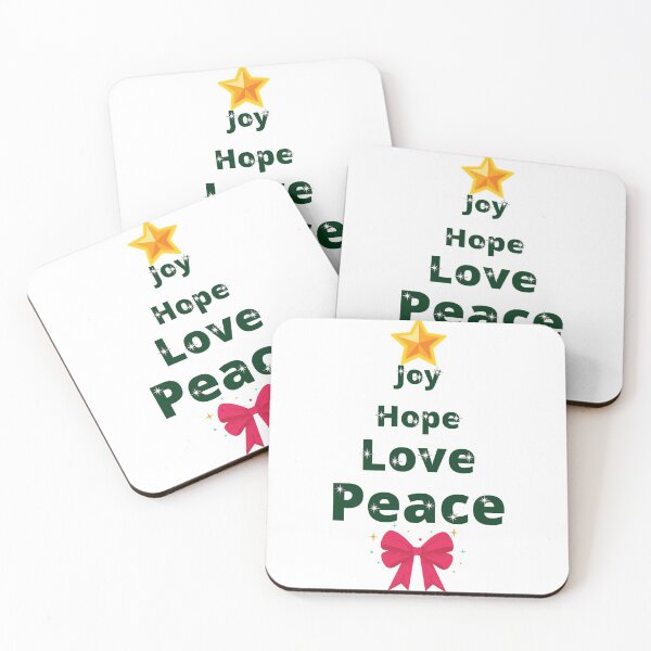 Item preview, Joy Hope Love Peace Christmas Tree designed and sold by Pandoras-Boxx.