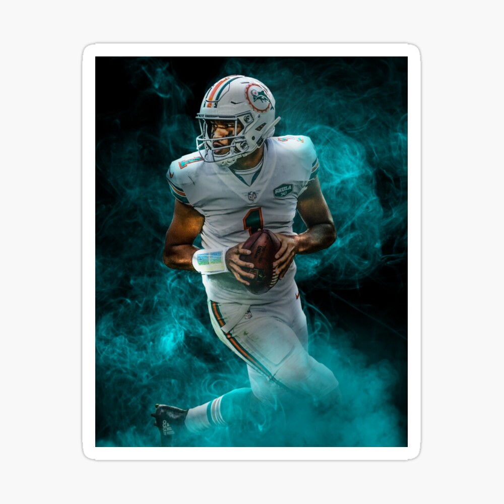 Tua Tagovailoa Miami Sports Art Sticker for Sale by JRoseGraphics