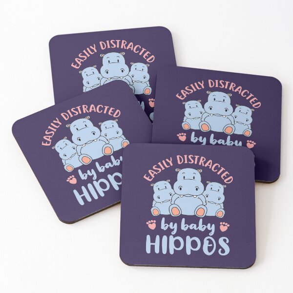 Item preview, Easily Distracted by Baby Hippos Hippopotamus Lover designed and sold by jaygo.