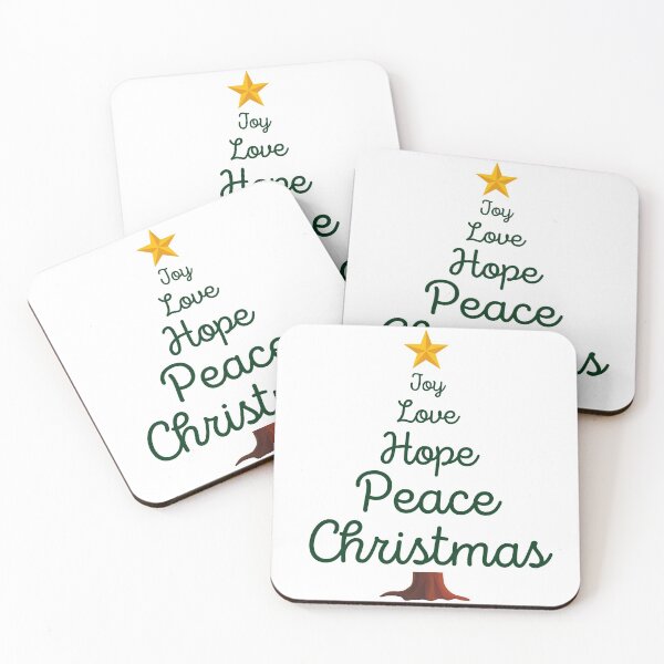 Item preview, Joy Hope Love Peace Christmas Tree designed and sold by Pandoras-Boxx.