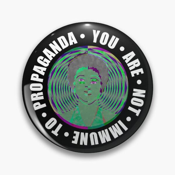 Item preview, You Are Not Immune To Propaganda – Mass Media Green Optical Illusion designed and sold by The Green Corner.