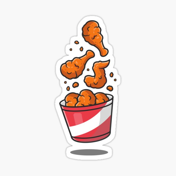 Pegatina «Cubo de alitas de pollo» de anthonyperakis | Redbubble
