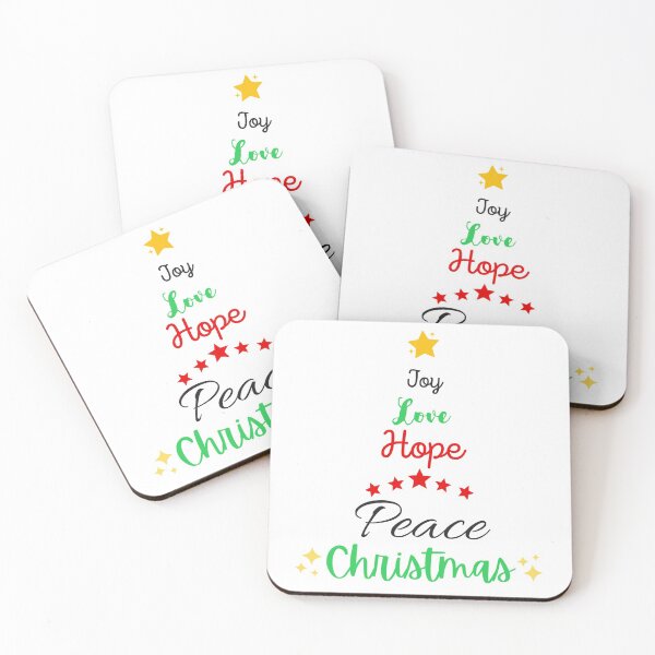 Item preview, Joy Hope Love Peace Christmas Tree designed and sold by Pandoras-Boxx.