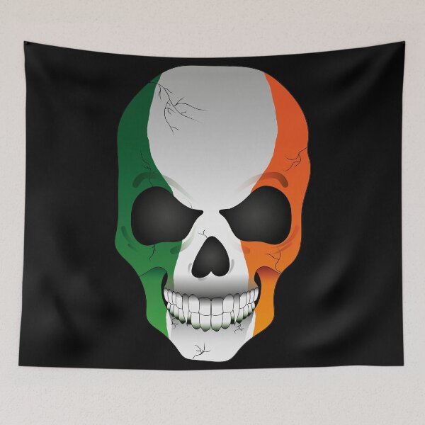 Item preview, Irish Vampire Skull Flag designed and sold by SandersApparel.