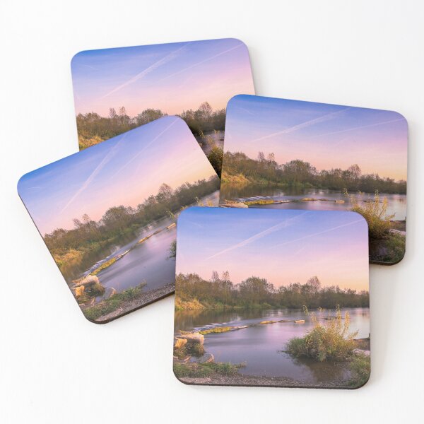 Item preview, Sunset sky over Main river in autumn designed and sold by raphotography88.