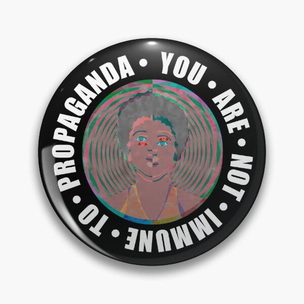 Item preview, You Are Not Immune To Propaganda – Mass Media Pink Optical Illusion designed and sold by The Green Corner.