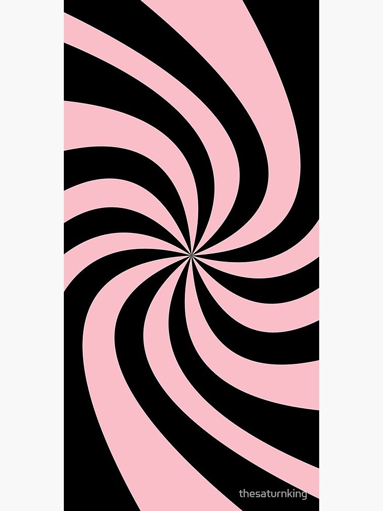 Pink And Black Spiral Sticker For Sale By Thesaturnking Redbubble 