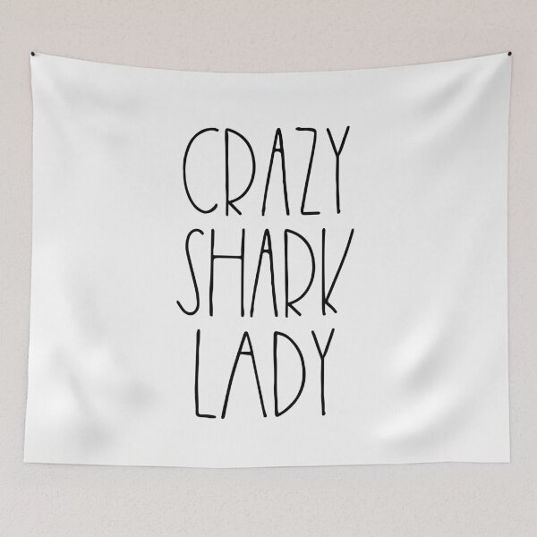 Item preview, Crazy shark lady designed and sold by TheLemonBox.