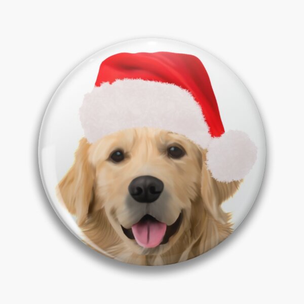 Item preview, Golden Retriever Santa designed and sold by ohclementine.