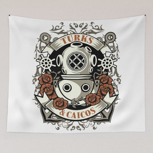 Item preview, Old School Turks and Caicos Diver designed and sold by Futurebeachbum.