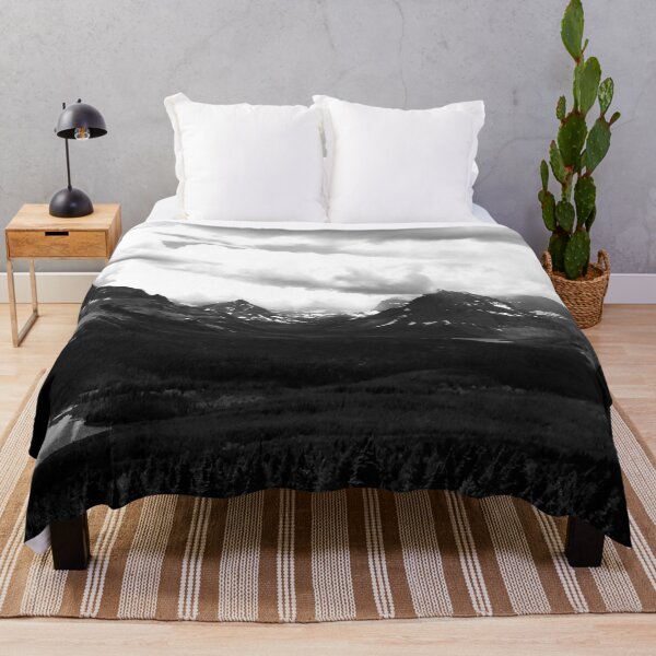 Item preview, Beautiful Black and White Wilderness Mountain Themed designed and sold by thewhitteeguy.