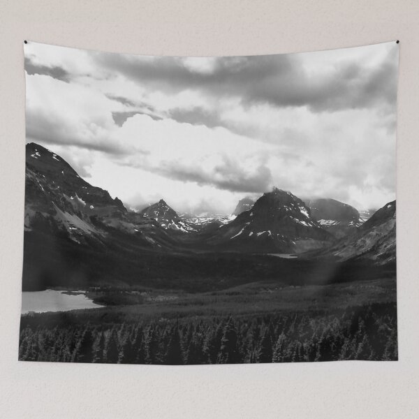 Item preview, Beautiful Black and White Wilderness Mountain Themed designed and sold by thewhitteeguy.