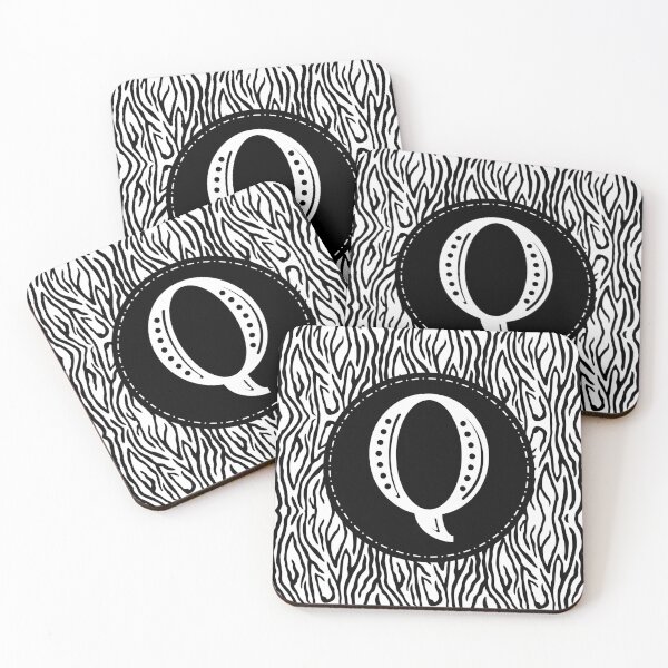Item preview, Zebra Monogram Letter Q designed and sold by MarkTees.