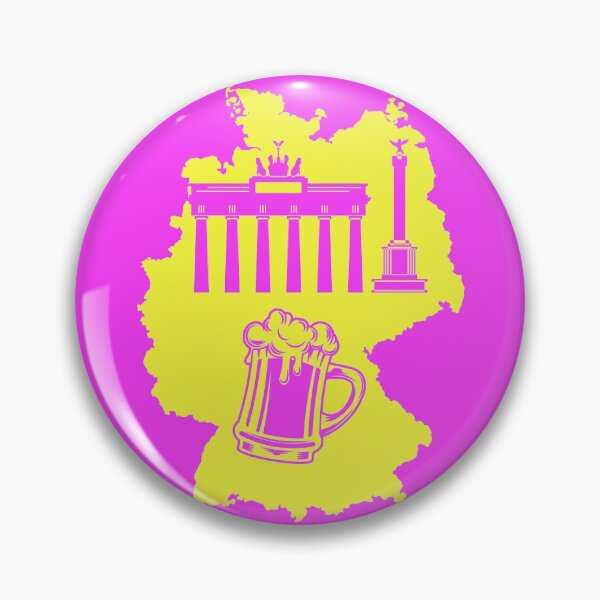Item preview, Map of Germany with Berlin Brandenburg Gate and beer German famous landmark  designed and sold by mashmosh.
