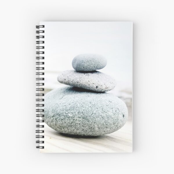 Calming Coastal Cairn Spiral Notebook