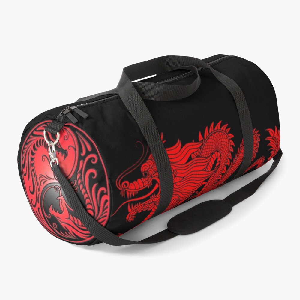 "Martial arts mma ufc dragon black and red design" Duffle Bag for Sale