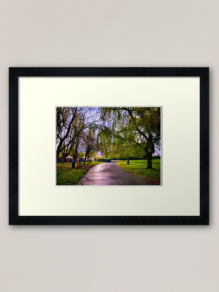 Framed Art Print, Hylands Park Path designed and sold by Peter Barrett