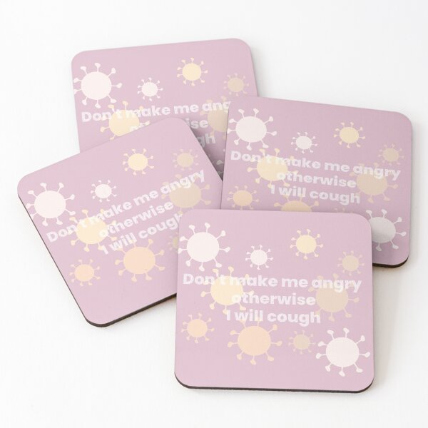Item preview, Don't make me angry otherwise I will cough-light pink background designed and sold by CSouissi.