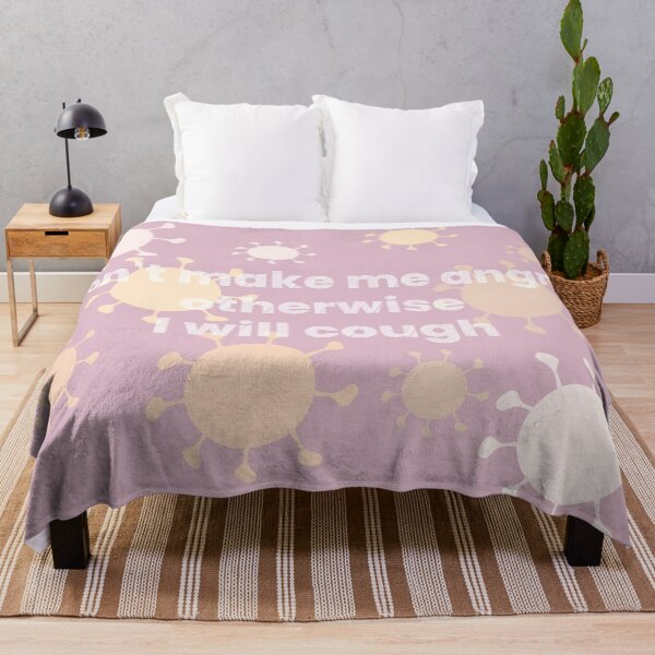 Item preview, Don't make me angry otherwise I will cough-light pink background designed and sold by CSouissi.