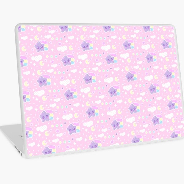 Magical sky shooting star cuties - pastel pink Laptop Skin