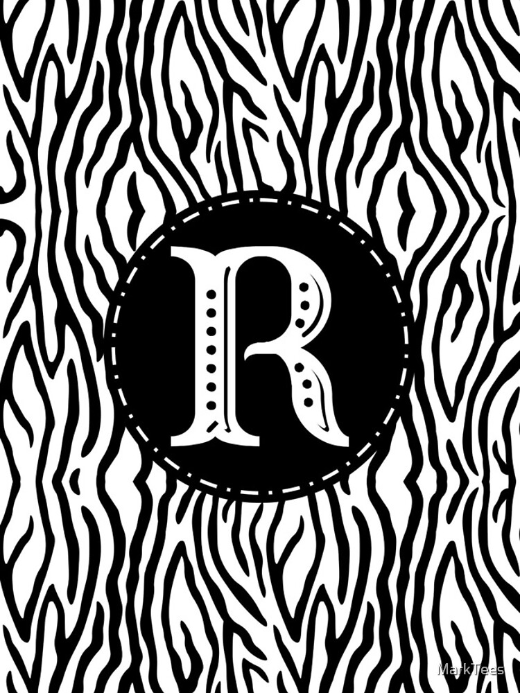 Thumbnail 4 of 4, iPhone Case, Zebra Monogram Letter R designed and sold by MarkTees.