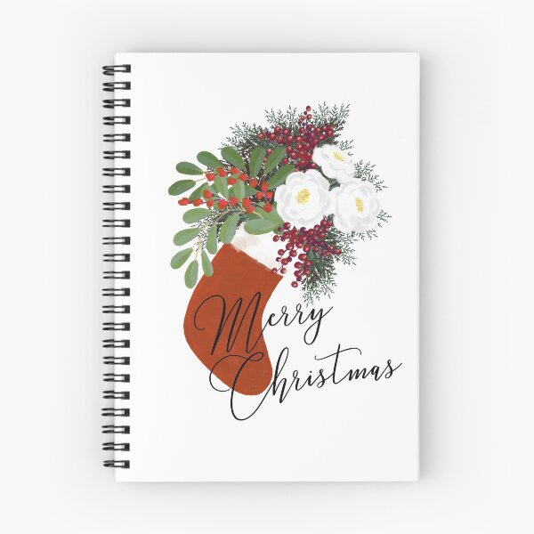 Item preview, Floral Christmas stocking, Merry Christmas designed and sold by blursbyai.