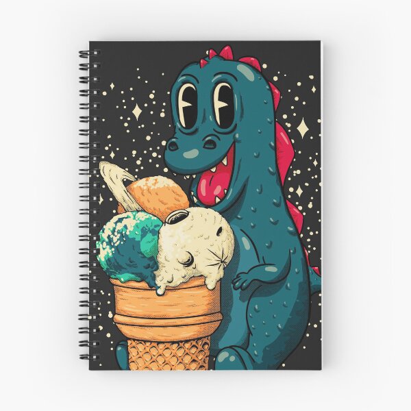 Item preview, Treat Yo Self - Baby Dino Eating Space Ice Cream, Great Triple Scoop Planet, Vanilla Moon, Pappermint Mint Earth, Melon Saturn, 3 scoop, Cute T Rex Dinosaur, Unicorn | Kids Mask | Summer 2020  designed and sold by Any Color Designs.