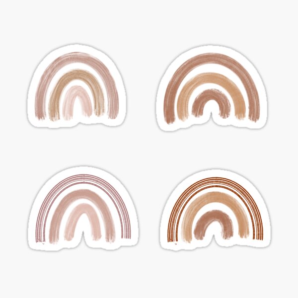 Neutral Aesthetic Rainbow Sticker