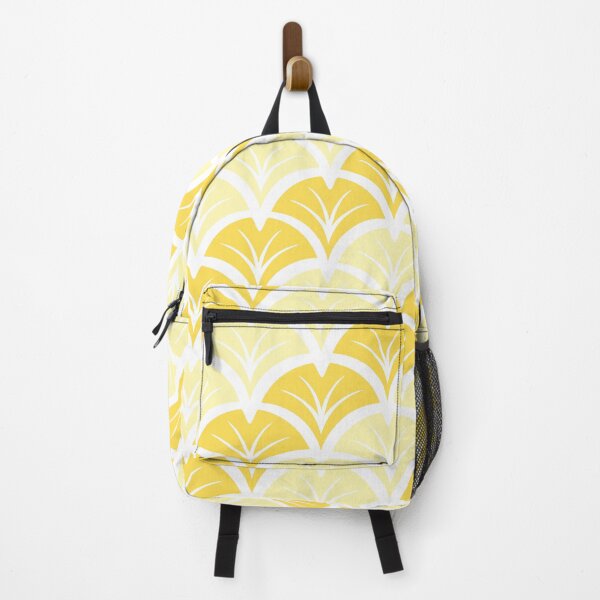 Item preview, Cream Yellow Art Deco Ginkgo Leaves Pattern 30s 20s Flapper Inspired designed and sold by ImageNugget.