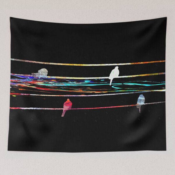 Item preview, Birds on a Wire Black designed and sold by Daniel Janda.
