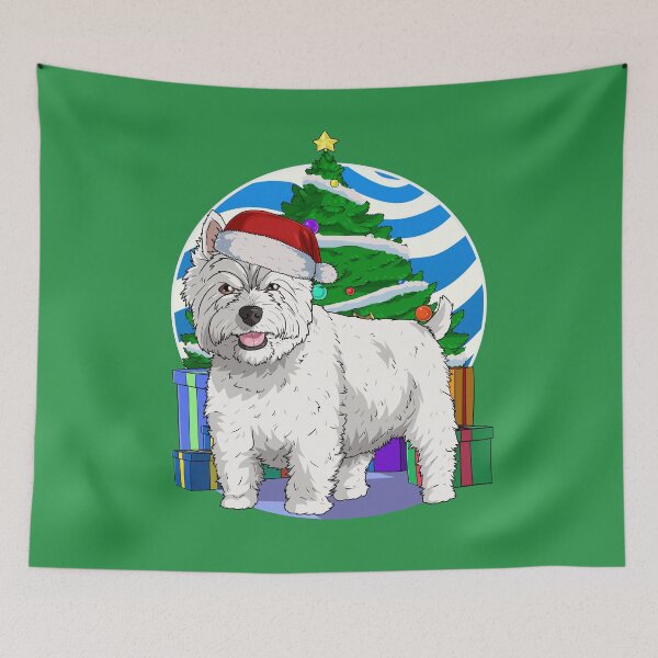 Item preview, West Highland White Terrier Dog Santa Christmas Tree Ornament Decor designed and sold by Nosek1ng.