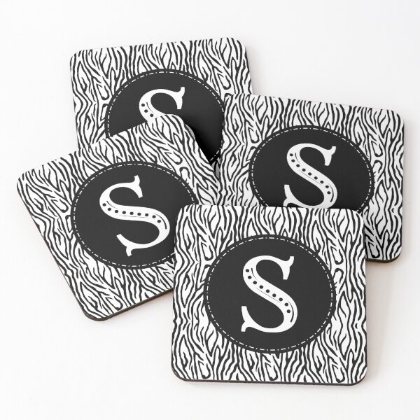 Item preview, Zebra Monogram Letter S designed and sold by MarkTees.