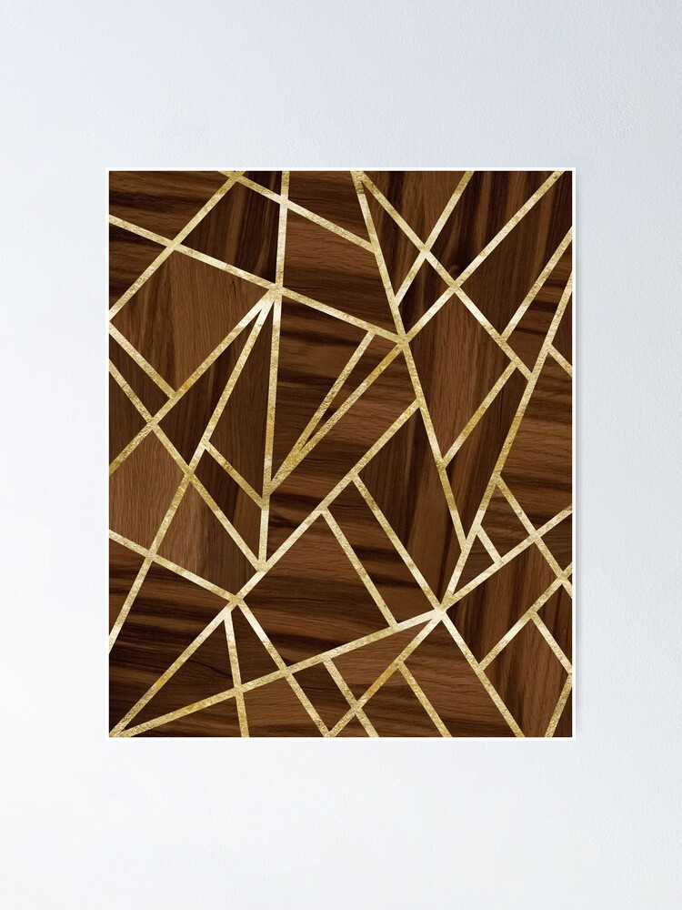Classic Wood Gold Geo #1 #geometric #decor #art
