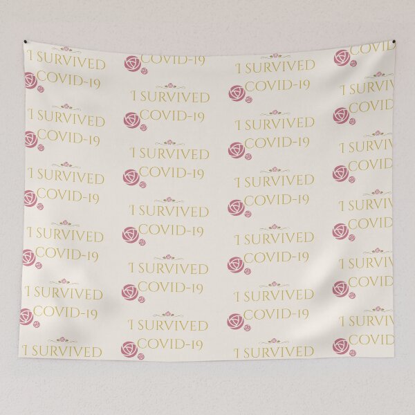 Item preview, Elegant i survived covid-19 with roses designed and sold by thetholab.