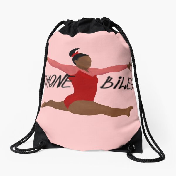 Simone Biles Gymnastics Art Drawstring Bag