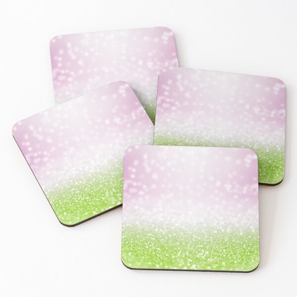 Item preview, Soft Pink And Lime Green Border Glitter Pattern designed and sold by Mary Riley.