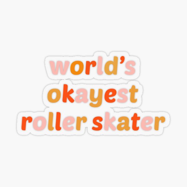 Roller Skate Sticker Colorful Quad Skates Car Decal Laptop Decal  Rollerskate Sticker Waterproof Rainbow Hippie Boho Original Art 