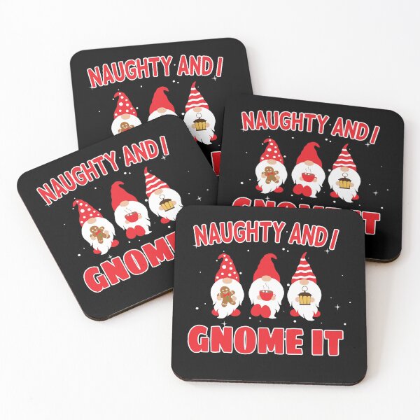 Item preview, Naughty And I Gnome It / Funny Pajama Christmas Gnomes / Christmas Three Buffalo Plaid Gnomes  designed and sold by Run to Creations.