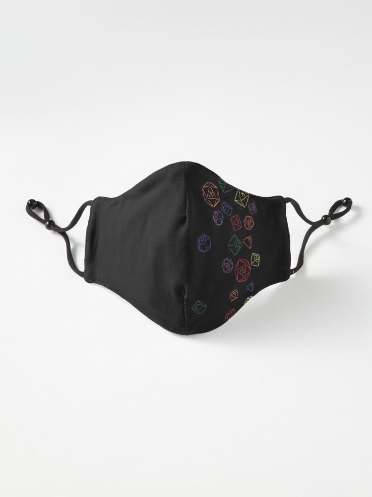 Alternate view of Rainbow Cascading Dice Mask