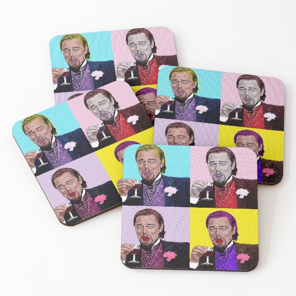 Item preview, Leonardo DiCaprio Laughing meme in Andy Warhol pop art style designed and sold by Mrserious0.