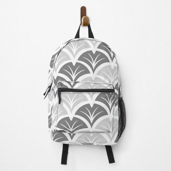 Item preview, Grey Art Deco Ginkgo Leaves Pattern 30s 20s Flapper Inspired designed and sold by ImageNugget.