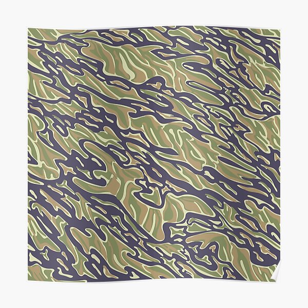 Green Camouflage Seamless Pattern Jungle Army Print Military Hunt