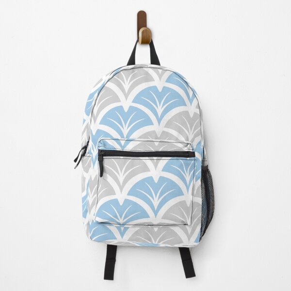 Item preview, Blue & Grey Art Deco Ginkgo Leaves Pattern 30s 20s Flapper Inspired designed and sold by ImageNugget.